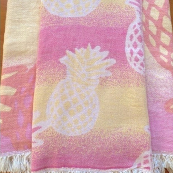 Loom Weave Organic Cotton Wrap Sarong 2 Side Travel Blanket Pineapple - Picture 5 of 12